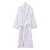 Vêtements de nuit pour hommes robes de chambre de chambre de chambre femme toison tout coton quatre saison allongée Bathrobe Bathrobe de chemise de nuit