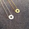2024 Gold Silver Rose Gold Small Compass Halsband Pendant Charm för kvinnor Män South Direction Necklace Disc Circle Diskhalsband Mynt332G