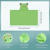 MICHLEY Cute Frog Toddler Hooded Baby Towels Super Soft Bathrobe Shower Warm Sleeping Swaddle Blanket For Boys Girls Kids 09T 231222