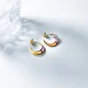 Entrega gratuita 2023 Nuevo tono Luah Corazón Pendio de oro Blanco Diamantes de aro de aro Dropshopping Spanish Bear Jewelry