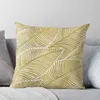 Pillow Tropical Gold Throw Pillowcase Decorative Sofa S