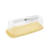 Piatti piatto di burro con coltello e portametto di formaggio a fette di formaggio facile