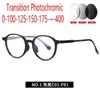 Okulary przeciwsłoneczne okrągłe kobiety Tr90 Mężczyźni Optyczne Szklanki krótkowzroczności Panie Pochromic Recepty okulary Diopter FML280X