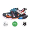 Luksusowe damskie męskie buty na zewnątrz Designer Track 3.0 Sneakery oświetlone skórzane trener Gomma Nylon drukowana platforma Sneakers Men Treakers Buty LED Buty LED