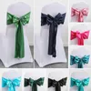 100pcs Satin Chair Sashes Wedding Indoor Outdoor Bow Ribbon Butterfly Ties Party Event el Banquet Fair Decoration 231222