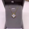 Classic Four Leaf Clover Necklaces Pendants Mother-of-Pearl Stainless Steel Plated 18K for Women Girl Valentine's Mother's Day Engagement Jewelry-Gift wholesale