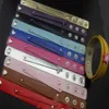 50st Lot 18 210mm PU Leather Wristband Armband med 8mm Slide Bar Fit For 8mm Slide Letters Charms2035