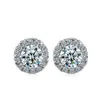 Nouveaux amis d'arrivée 18K Boucles d'oreilles plaquées orlles grandes boucles d'oreilles en diamant pour femmes boucles d'oreilles en zircon blanc254r