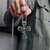 Ch Designer Cross Pendant Necklace Chromes Titanium Steel Flower Jewelry Heart Sweater Chain Lover Gift Sanskrit Luxury Fashion New 2024 Katt