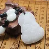 Подвесные ожерелья мода изящное изящное ожерелье в будде Гуанья Белый нефрит