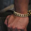 2021 Hip-hop armband Diamond heren- en damesarmband Volledige diamant Big Gold Chain Bracelet2193
