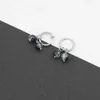 Boucles d'oreilles cerceaux Double Crack Ball Sweet Cool Girl Boucle argentée Couleur en argent Piercing en acier inoxydable pour femmes Gift Accessoires