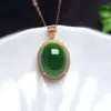 SGARIT Custom Jewelry Factory Men Green Jade Solid Gold Naphrite Jasper Jewelry15mm 19Mm Pendant