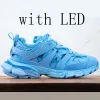 Designerschoenen LED Luxe schoenen Dames Heren Outdoor vrijetijdsschoenen Kristallen buitenzool Hardloopschoenen Track 3 3.0 Sneakers Trainers Drievoudig Zwart Wit Roze Blauw Oranje