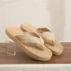 Slipare Ladies Home Slipper Straw Women Sandaler Casual Outdoor Cross Female Summer Beach Wear Flat Heel Shoes Zapatos Mujer