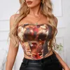 Damestanks sexy vrouw zomer body shaper crop top dames korset tops bijgesneden shirt backless shapewear mouwloze camis printen kant