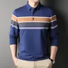 Top Grade modemerk gestreepte luxe designer kleding voor mannen Polo Shirt Classic Fit Casual Long Sleeve Tops Clothing 231222