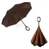 Şemsiye baş aşağı şemsiye 42 inç ters çift katmanlı yağmur su geçirmez golf çubuğu yetişkin için
