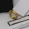 Logo originale Incisione del logo 5mm G Diamond Band Anello 18K Gold Gold Rose Titanium Lettera in acciaio anelli da donna Designer Americi di matrimonio Gioielli Regali di festa della festa Dimensione 6 7 8 9