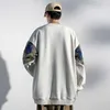 Les sweats à capuche masculins portent des pulls à imprimé graphiques hommes y2k y2k vintage streetwear crewneck swetshirts hombre automne hip hop vaches de survêtement