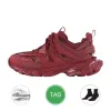 Luksusowe damskie męskie buty na zewnątrz Designer Track 3.0 Sneakery oświetlone skórzane trener Gomma Nylon drukowana platforma Sneakers Men Treakers Buty LED Buty LED