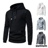 Herrtröjor Spring Mens Jacquard Hoodie Check Mönster Casual Hooded Sportwear Oversize White Black Sweatshirts Boys School Wear XXXL
