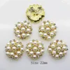 50 pezzi da 22 mm rotondo di rinestone rotondo decorazione per matrimoni per ali motroncini Accessorio argento Golden274l