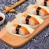 Geschirrssätze 100 PCs Sushi Boot Holzschalenbehälter Bambus Sashimi Vorspeise