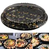 Platten wiederverwendbar recycelbare Sandwich -Tablettplatten mit eleganten Deckel -Roundschalen Deckel für Sushi