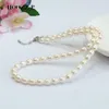 Hoozz.p Top Fashion Pearl Collier Natural White Rice Perles de riz blanc 925 Bijoux de perles fins en argent pour femmes cadeaux 231222