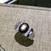 Cluster Rings Natural Black Star Sapphire With 925 Silver Custom Size Gemstone For Men Big Stone224o