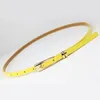 Belts Bigsweety Wholesale Women Thin Pu Leather Belt Female Black Yellow Waist For Dress Strap Multiple Color Options