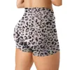 Calças de ioga de short feminino para mulheres bolsos retos com estampas retas Cintura escondida pernas altas cargo de mulher atlética