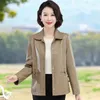 Veste Pu de boucle printanière de style chinois en cuir pour femmes pour les vêtements d'extérieur à la mode et élégants