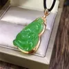 Feiner Schmuck China Fabrik Großhandel Preis Jade Stein Apfelgrün natürlicher Jasper Gold Edelstein Anhänger