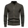 Sweaters para hombres Europa y American Spring Autumn Cardumn Cardigan Men High Elastic Business Quality Knit