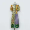 Vestido de diseñador australiano Linen Cuello de lina de lino