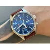 Dure Menwatch IWC Watch Mens Pilot Horloges Hoogwaardige Auto Mechanische Uhren Super Lumineuze datum Watchmen Lederen Strap Montre Pilot Luxe Drnh