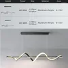 펜던트 램프 현대 LED 조명 샹들리에 골드 웨이브 램파 리오 램프 ECG 식당 침실 거실 부엌 교수형