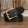Belts Fashionable And Trendy Embossed Double-sided Thickened Belt Men's Leather Needle Buckle Top Layer Cowhide Women's
