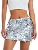 Jupes michellecmm femmes scintille mini paillettes de jupe bodycon court short sexy paillette crayon de soirée tenues de fête