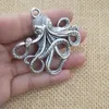 Fashion Antique Silver Deluxe Octopus Charm Collection Necklace Ciondo