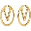 Mode 3cm Gold Hoop Designer oorbellen voor Lady Women Party Wedding Liefhebbers Gift Engagement Sieraden voor bruid 40JL H1275S