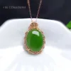 Gold Nephrite Jasper Takı Doğal Yeşil Yeşim Yüzlü Toptan Gem Kolye Üreticisi