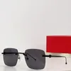 Солнцезащитные очки 2024 Модные квадратные ретро женские и мужские безрамные дизайнерские очки UV400 путешествия