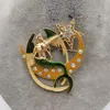 Brooches European And American Retro Art Niche Design Exquisite Craft Three-dimensional Color Glaze Mermaid Brooch