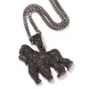 Mode Walking Gorilla Pendant Iced Out Bling Cz Stone Animal Ketters For Men Rapper Hip Hop Jewelry269R