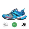 Luksusowe damskie męskie buty na zewnątrz Designer Track 3.0 Sneakery oświetlone skórzane trener Gomma Nylon drukowana platforma Sneakers Men Treakers Buty LED Buty LED