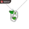 Nieuwe ontwerptrends Hoogwaardige kwaliteit Natuurlijke Jade Gold Diamond Nice Green Color Icy Jadeite hangers Charms