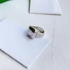 Italiaans ontwerp hoogwaardige sieraden gladde vierkante ring mode 18k goud vergulde mode gepersonaliseerde heren en dames ri238u